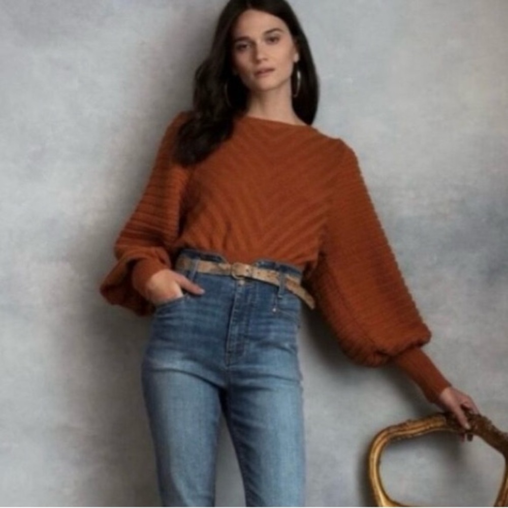 •HAPPY X NATURE• grace puff sleeve sweater